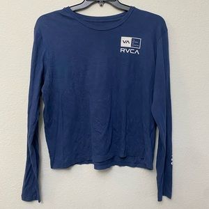 XL RVCA long sleeves navy blue shirt
